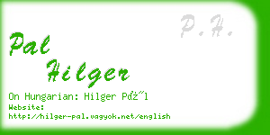 pal hilger business card